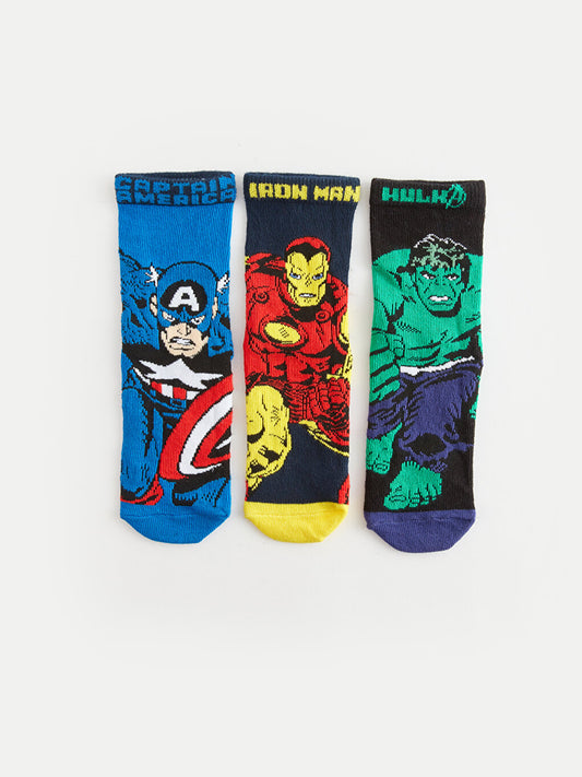 Marvel Patterned Boy Socks 3-pack