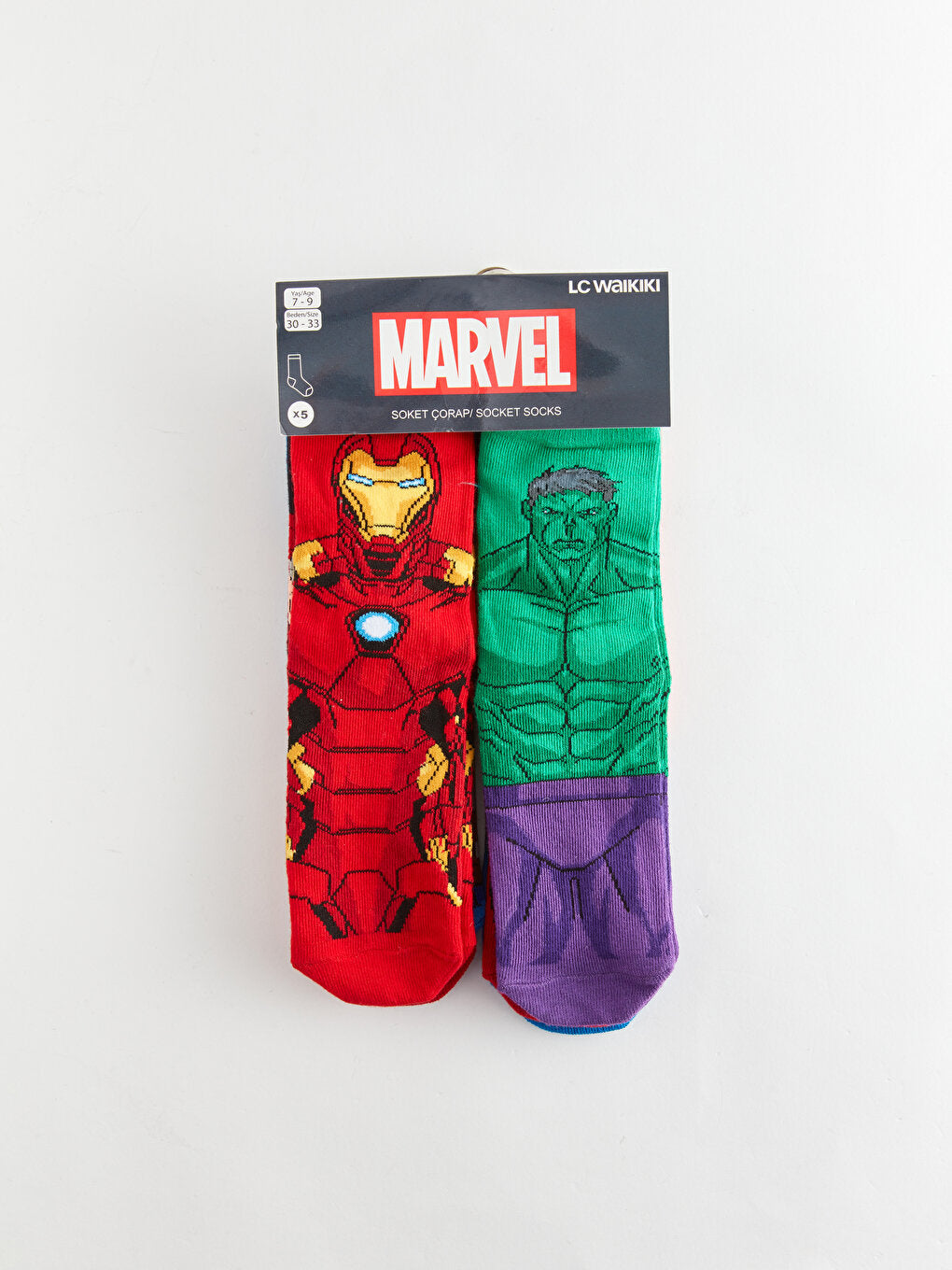 Marvel Patterned Boy Socks 5-pack