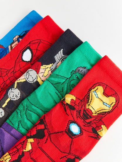 Marvel Patterned Boy Socks 5-pack