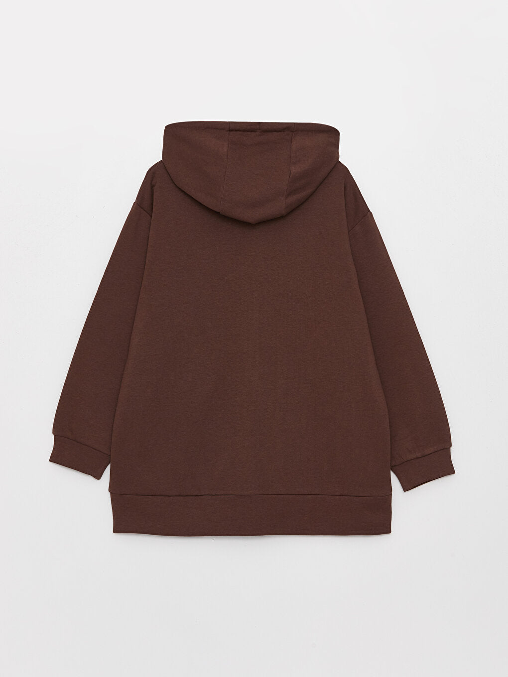 Hooded Plain Oversized Women's Zipper Sweatshirt