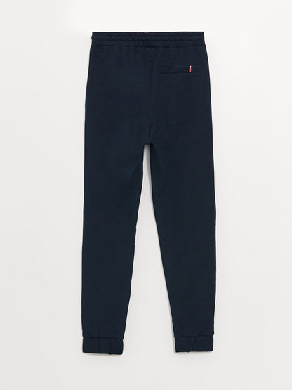 Embroidered Boy's Jogger Sweatpants with Elastic Waist