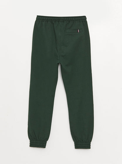 Embroidered Boy's Jogger Sweatpants with Elastic Waist