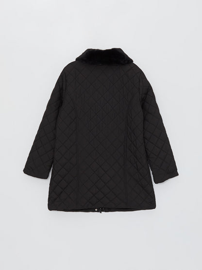 Shirt Collar Quilted Women's Puffer Coat