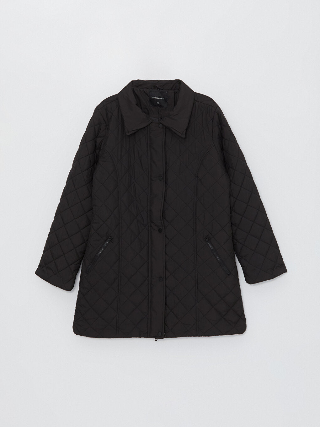 Shirt Collar Quilted Women's Puffer Coat