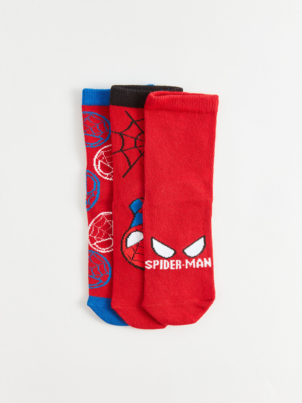 Spiderman Patterned Boy Socks 3-pack