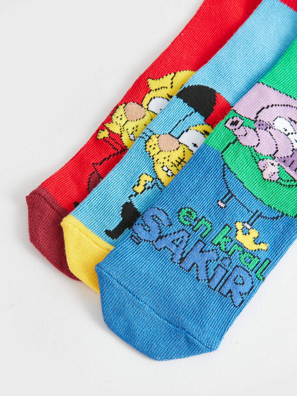 Kral Şakir Patterned Boy Socks 3-pack