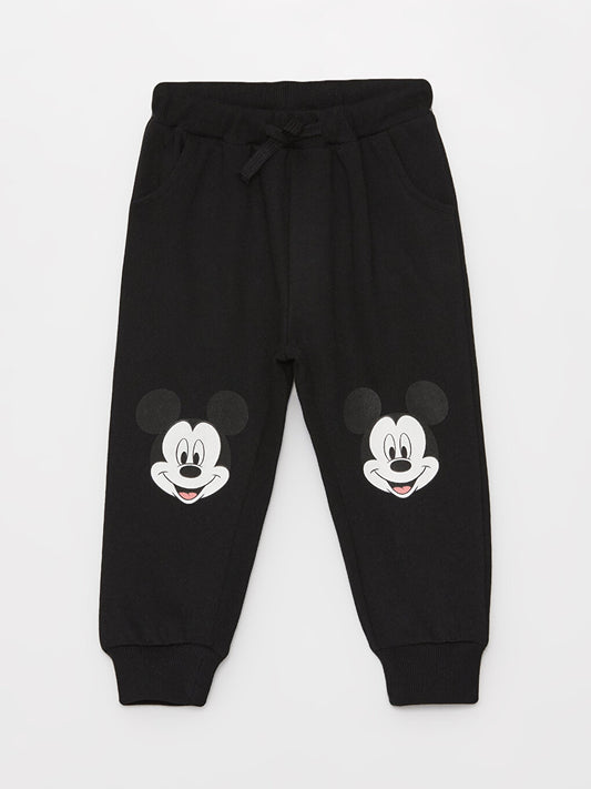 Elastic Waist Mickey Mouse Printed Baby Boy Tracksuit Bottom