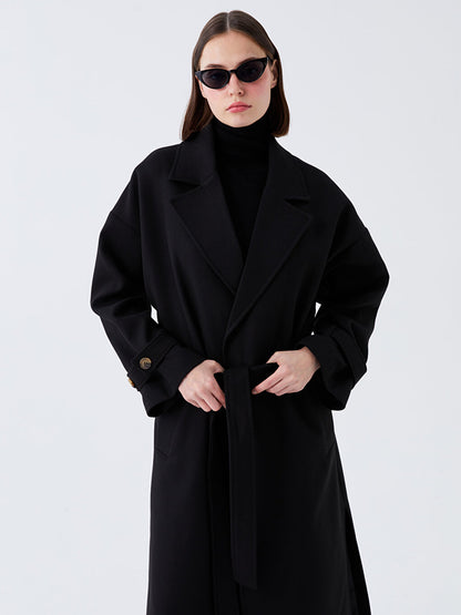 Jacket Collar Plain Oversize Women's Coat