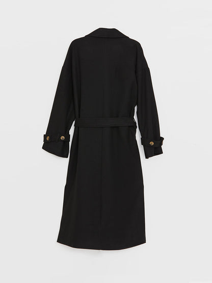 Jacket Collar Plain Oversize Women's Coat