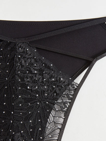 Lace Detailed Brazilian Panties