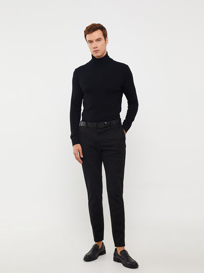 Turtleneck Long Sleeve Men's Knitwear Sweater