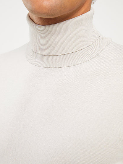 Turtleneck Long Sleeve Men's Knitwear Sweater