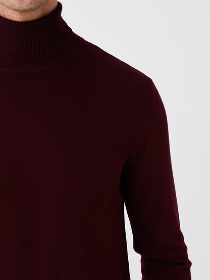 Turtleneck Long Sleeve Men's Knitwear Sweater