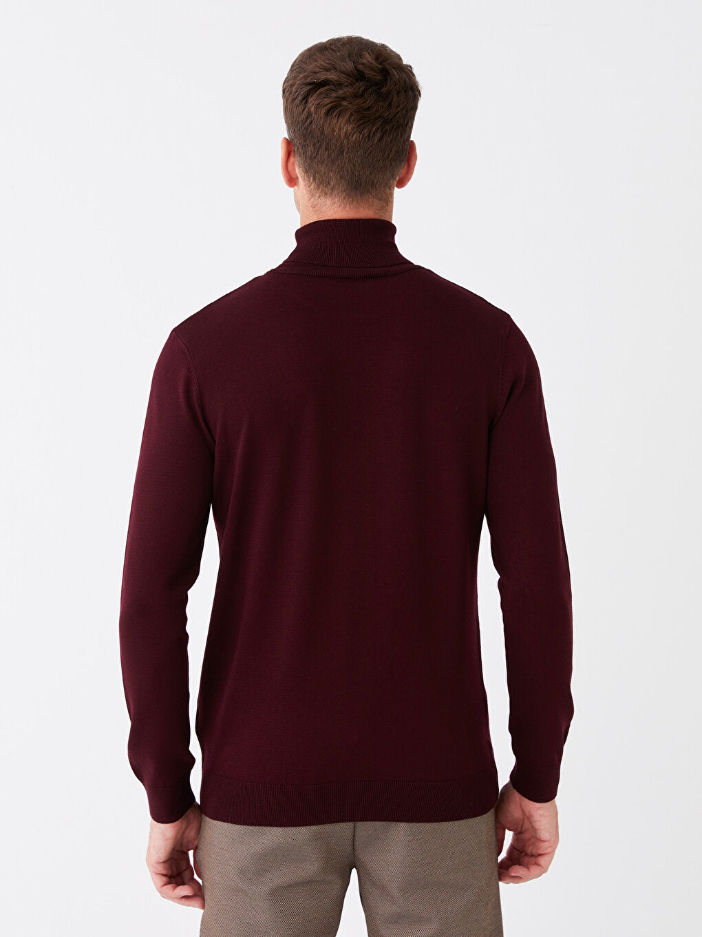 Turtleneck Long Sleeve Men's Knitwear Sweater