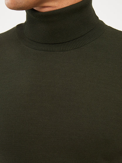 Turtleneck Long Sleeve Men's Knitwear Sweater