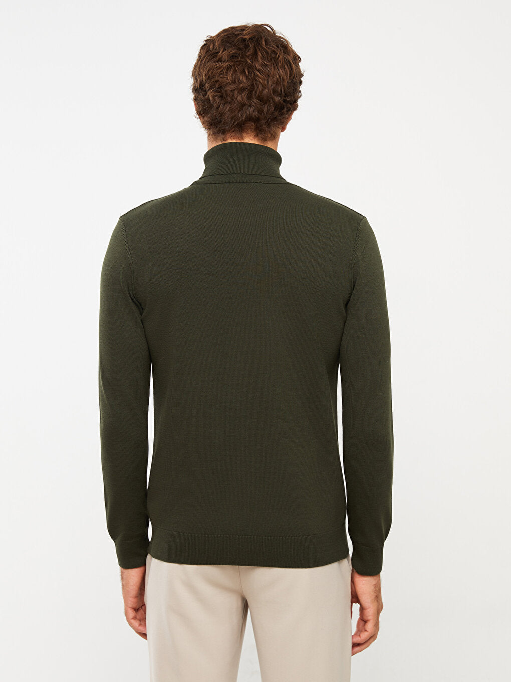 Turtleneck Long Sleeve Men's Knitwear Sweater