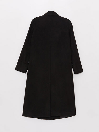 Women's Double Breasted Collar Plain Cuff Coat