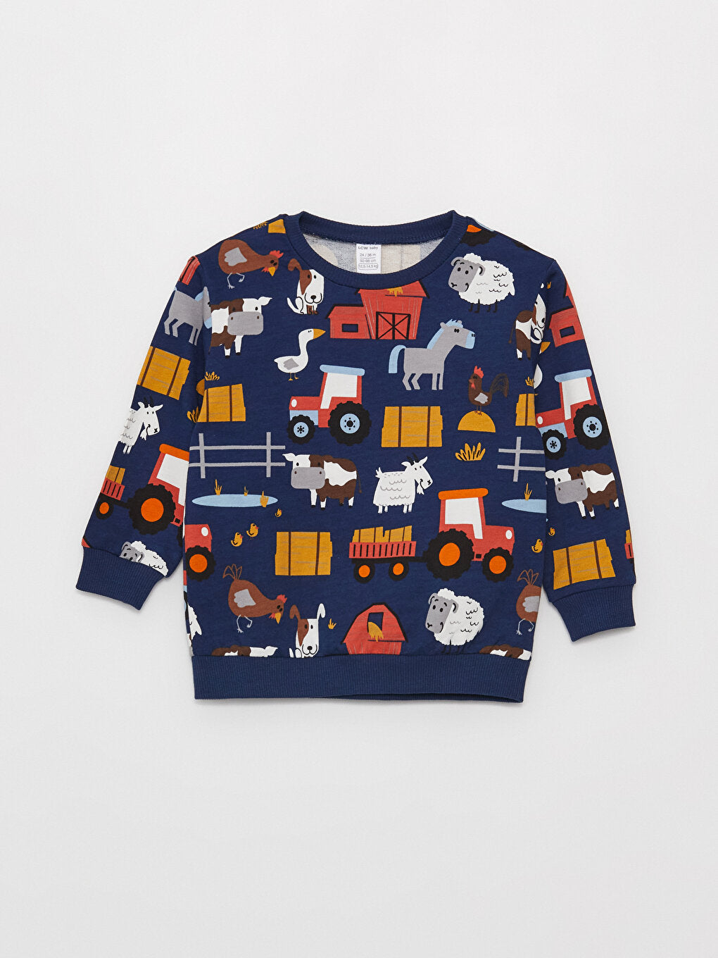 Crew Neck Long Sleeve Printed Baby Boy Sweatshirt 2-pack