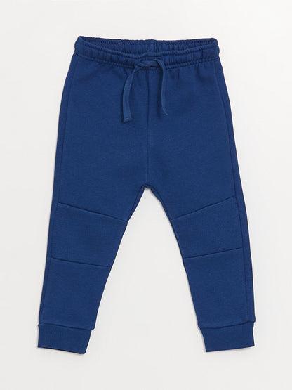 Basic Baby Boy Tracksuit Bottom 2 Piece Set with Elastic Waist