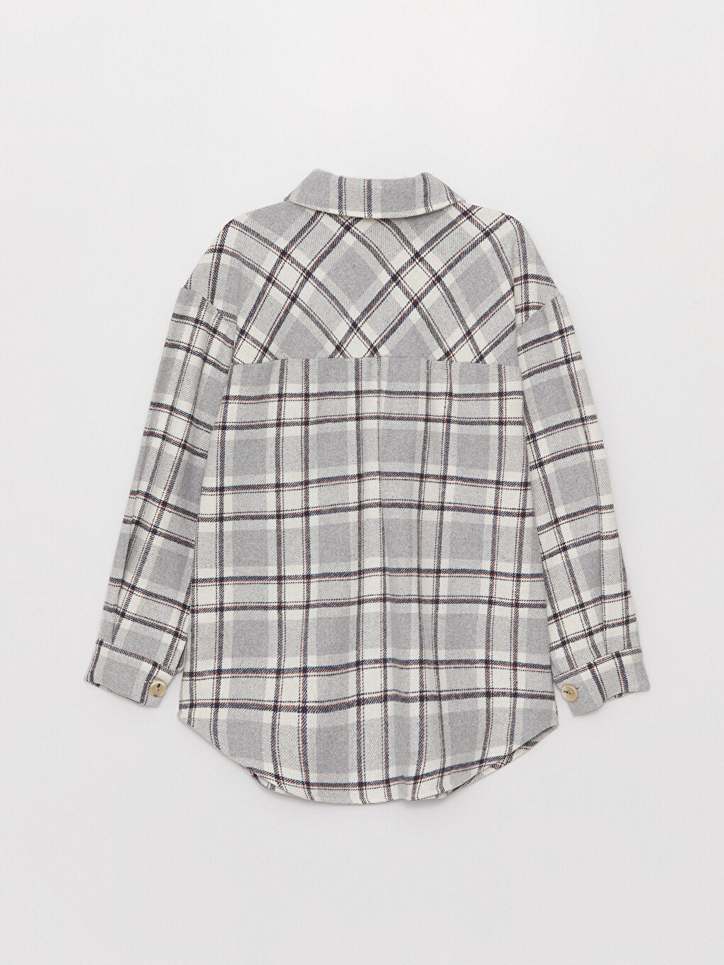 Plaid Long Sleeve Oversize Women's Shirt Jacket