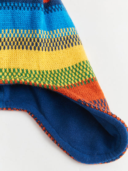 Color Blocked Boy's Scarf and Beanie