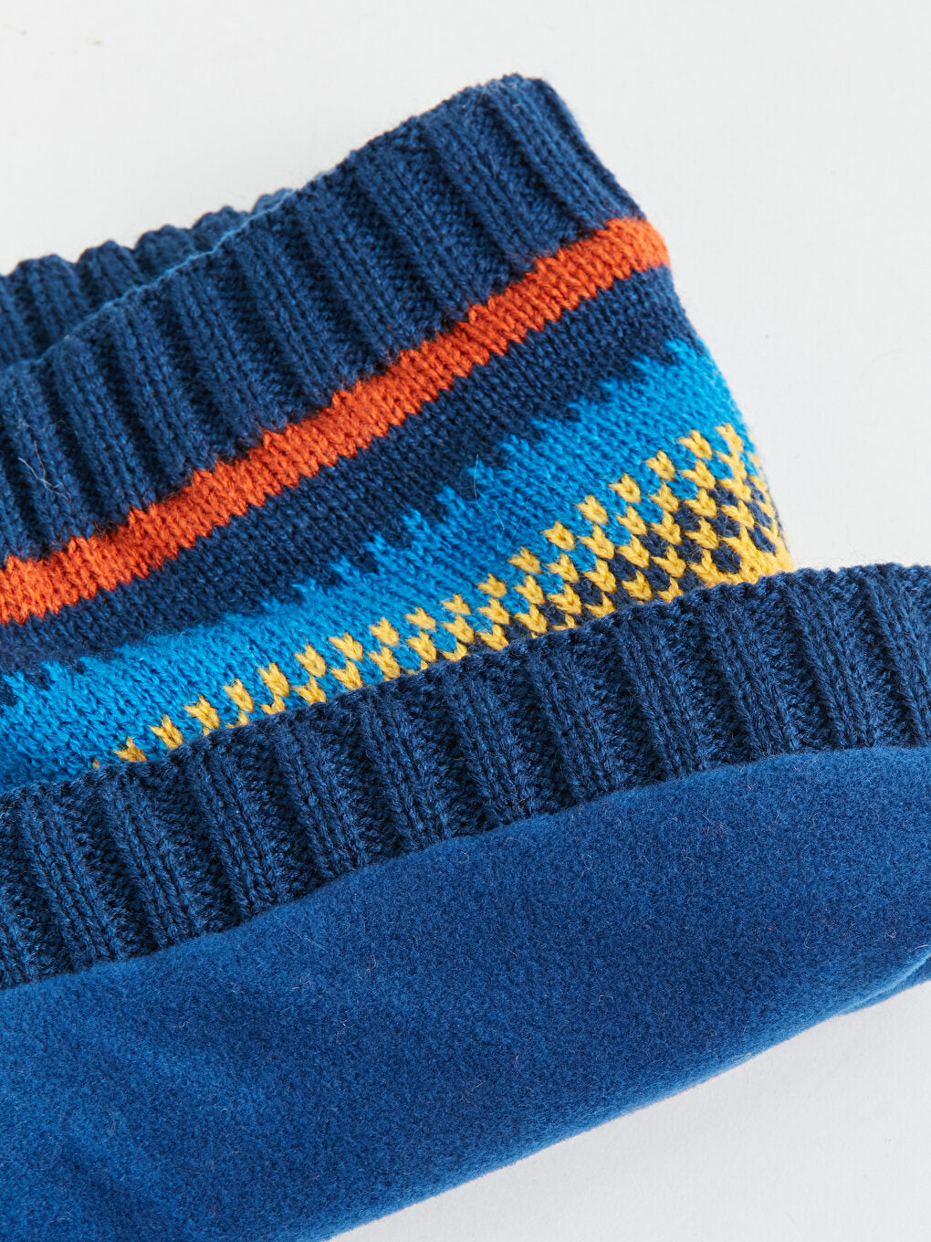 Color Blocked Boy's Scarf and Beanie