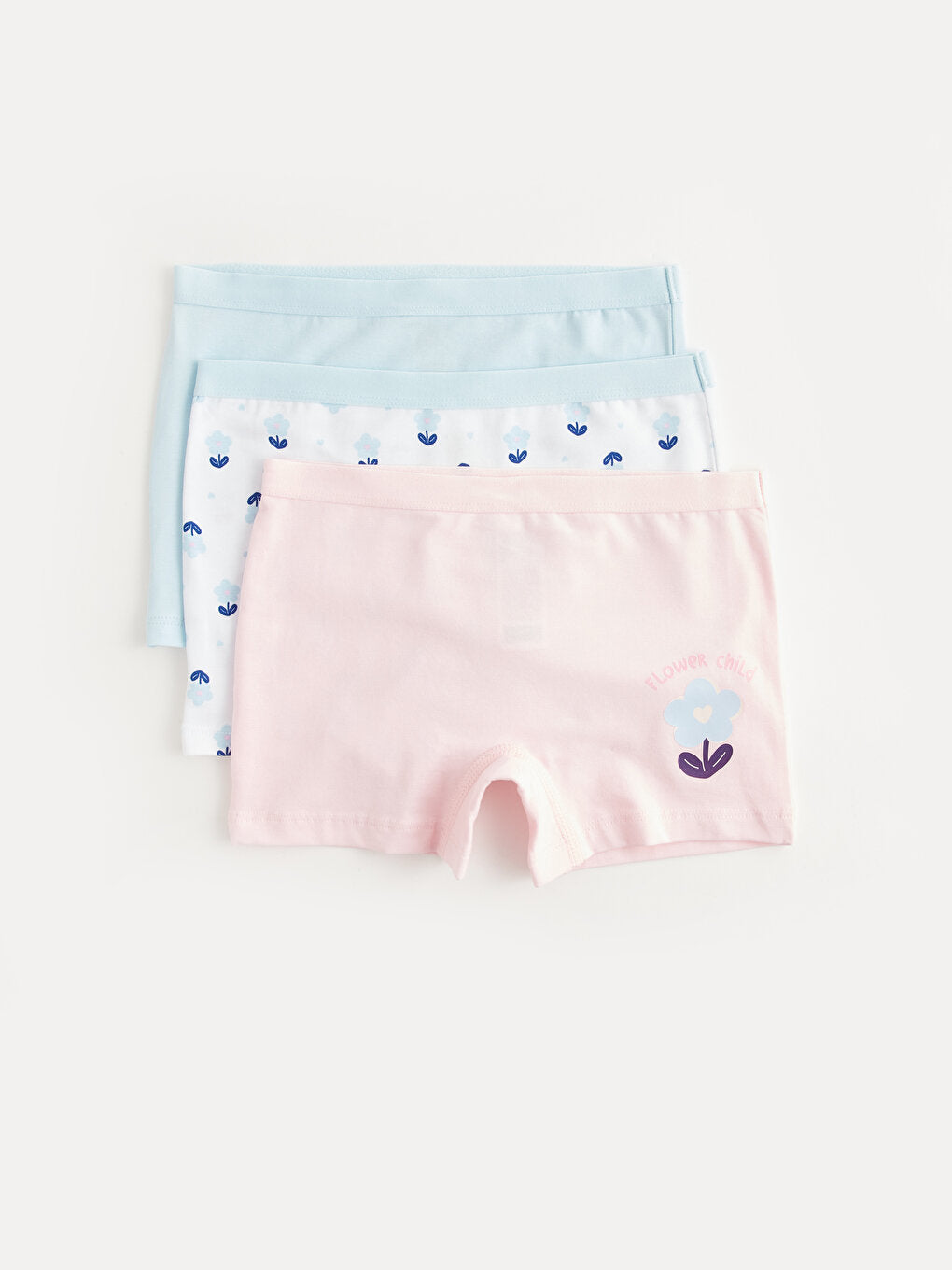 Printed Cotton Girl's Boxer Set of 3