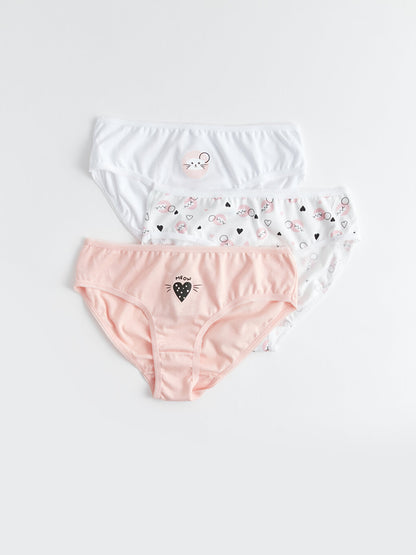 Printed Girl's Panties 3-Piece