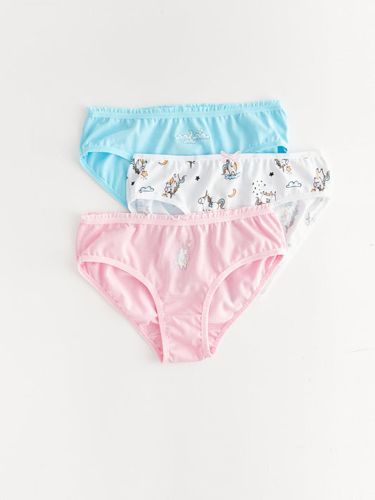 Printed Girl's Panties 3-Piece