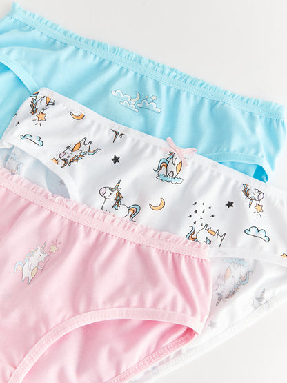 Printed Girl's Panties 3-Piece