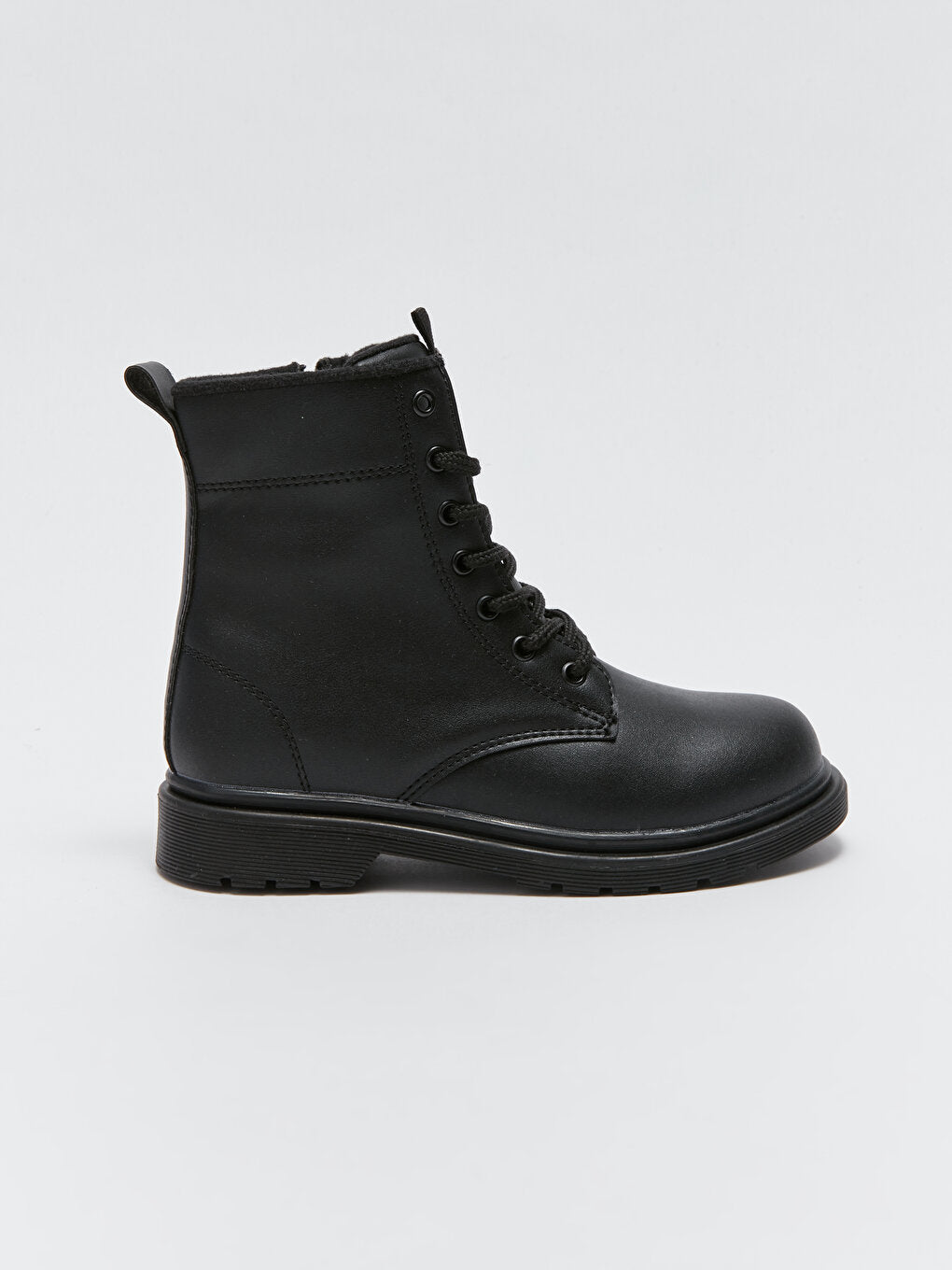 Leather Look Lace Up Boy's Boots