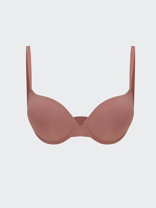 Underwire Padded Plain T-Shirt Bra