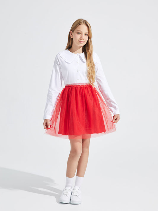 Girls' Tutu Skirt with Elastic Waist