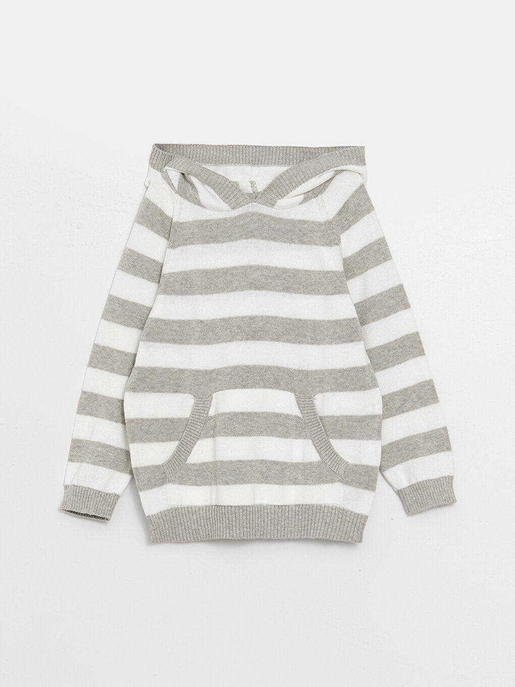 Hooded Long Sleeve Striped Baby Boy Knitwear Sweater