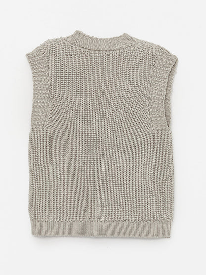 V-Neck Baby Boy Knitwear Vest