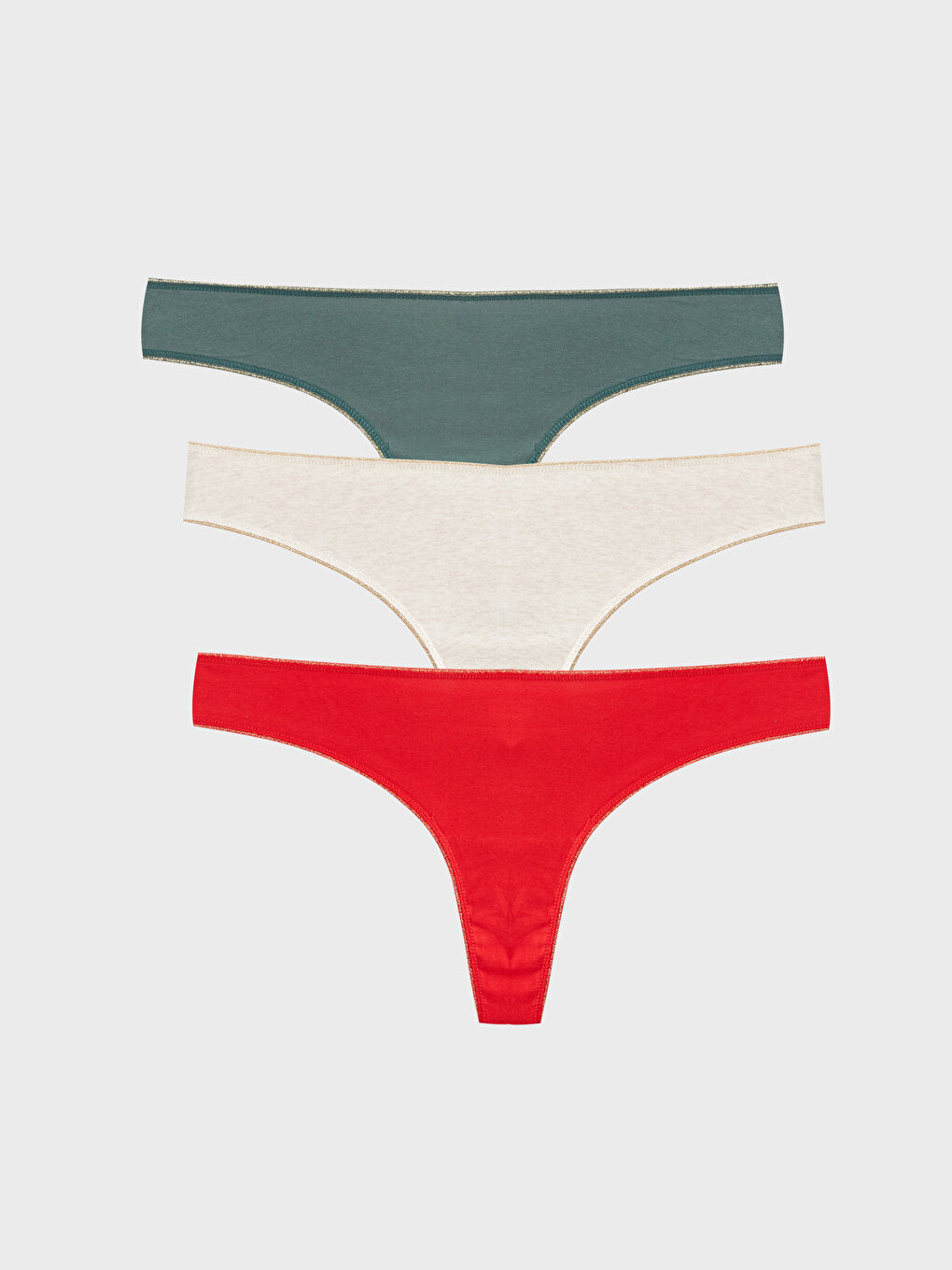 Plain Thong Panties 3 Pack