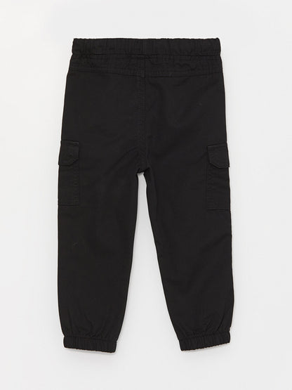 Basic Baby Boy Trousers with Elastic Waist