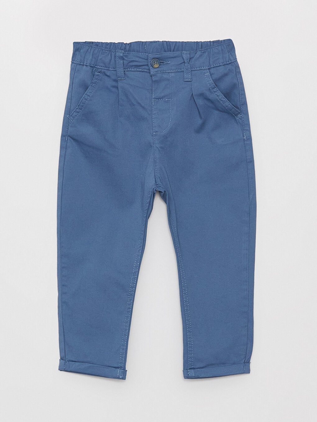 Basic Baby Boy Trousers with Elastic Waist