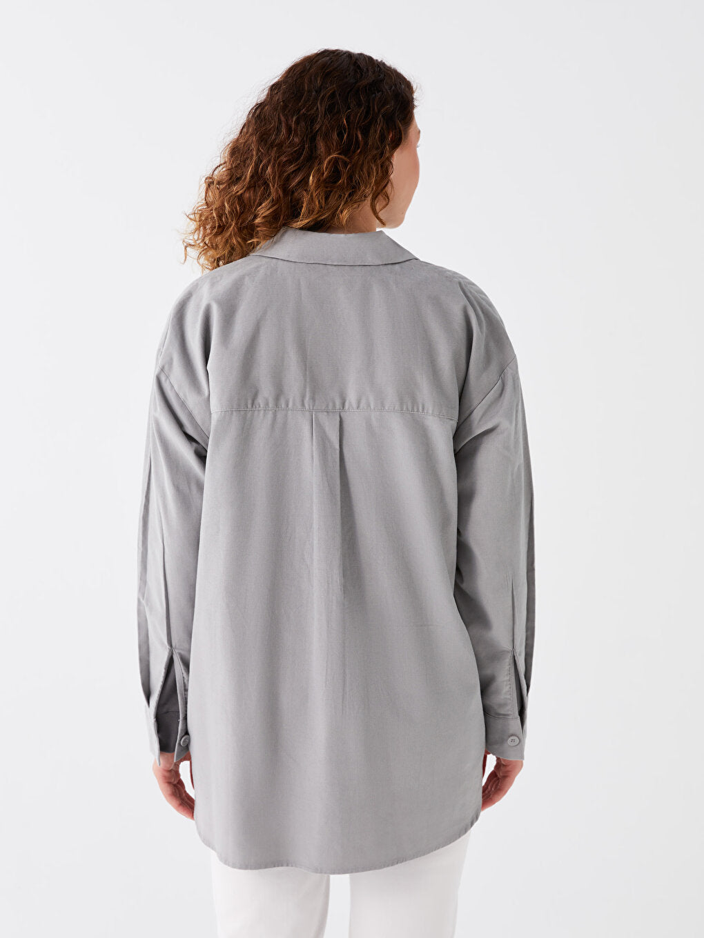 Plain Long Sleeve Women's Shirt Tunic