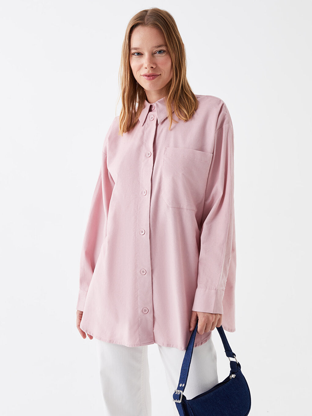 Plain Long Sleeve Women's Shirt Tunic