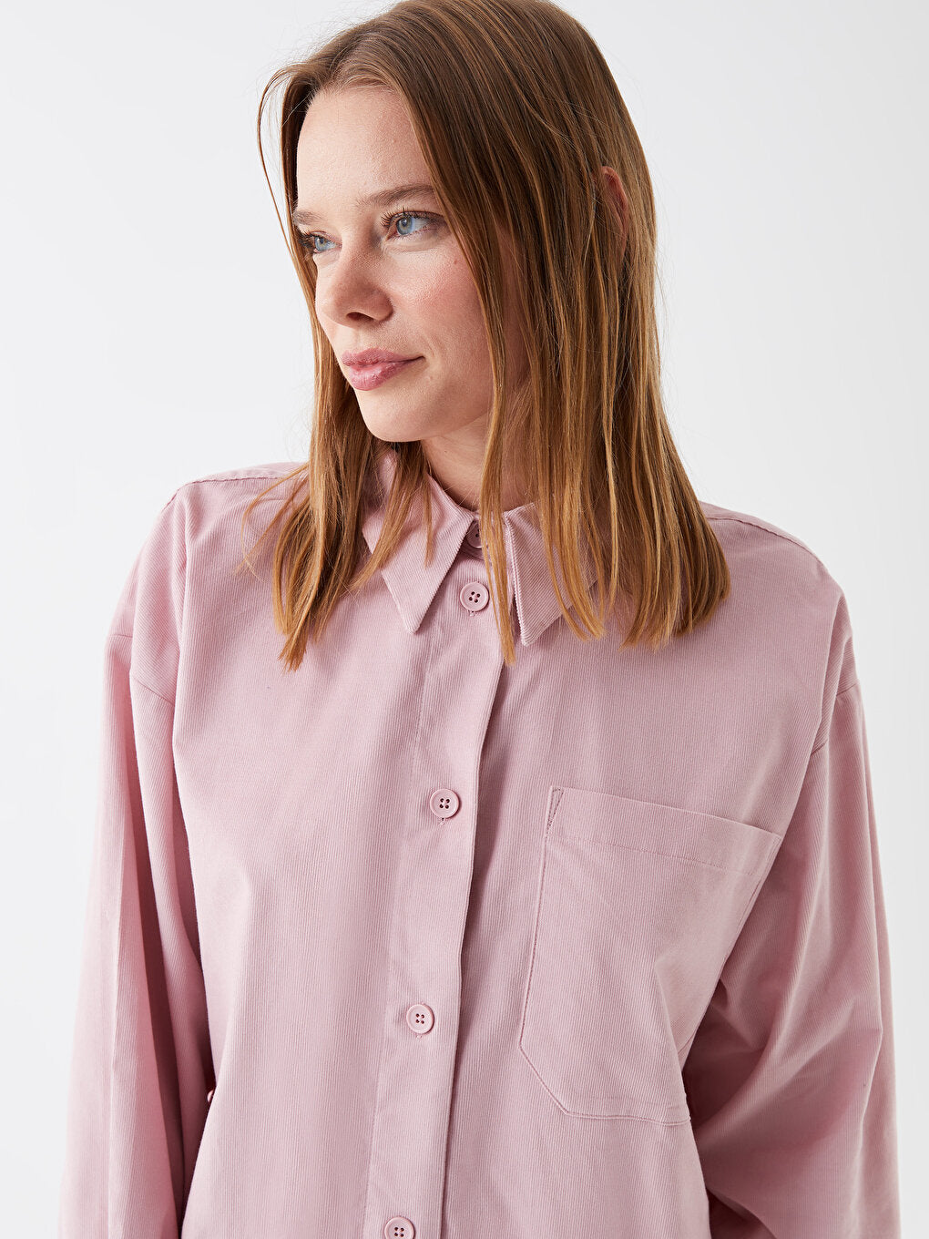 Plain Long Sleeve Women's Shirt Tunic