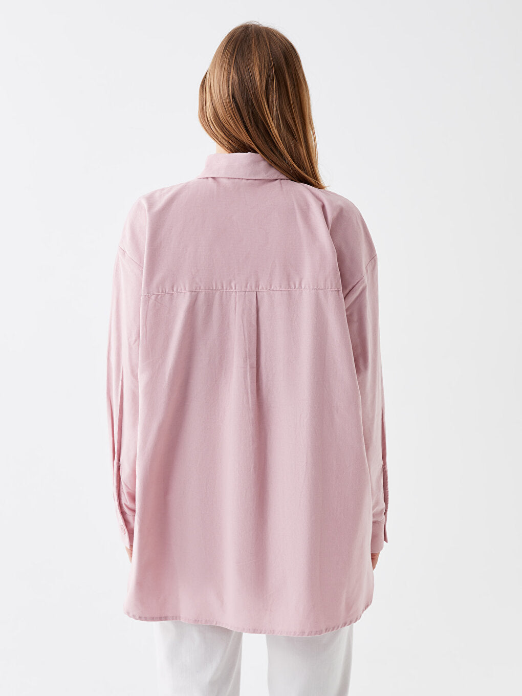 Plain Long Sleeve Women's Shirt Tunic