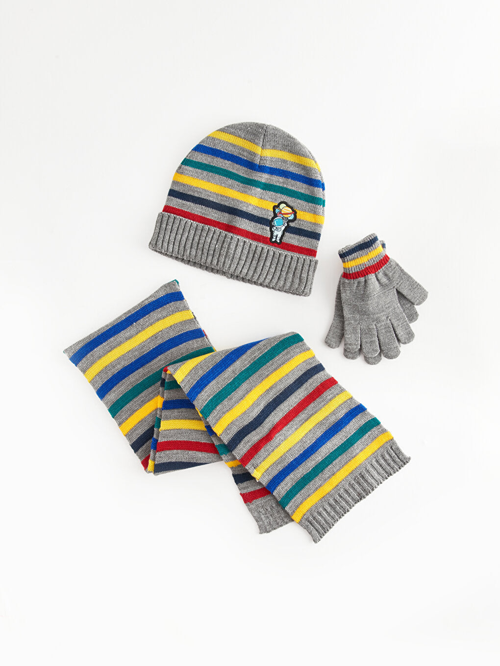 Boy's Scarf, Beret and Gloves Set