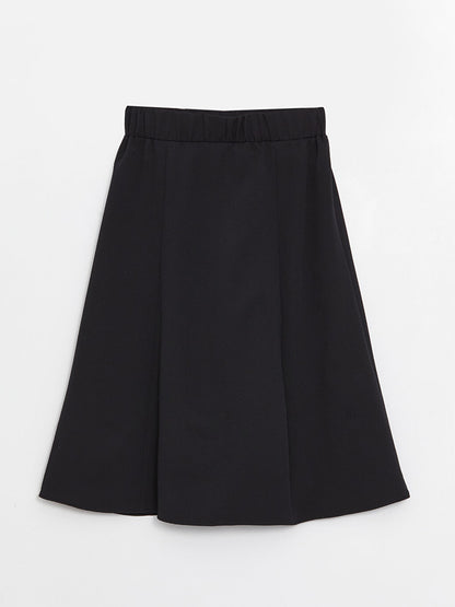 Straight A-Line Women's Skirt with Elastic Waist