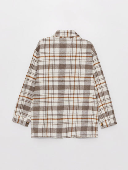 Plaid Long Sleeve Oversize Women's Lumberjack Shirt Jacket