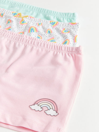 Printed Cotton Girl's Boxer Set of 3