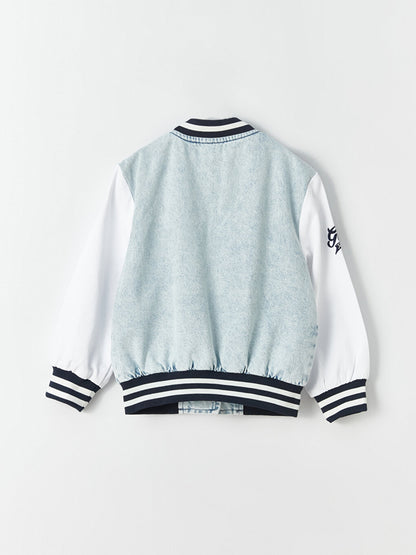 Embroidered Girls' Jean College Jacket