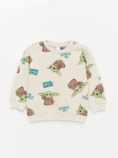 Crew Neck Star Wars Printed Baby Boy Sweatshirt and Sweatpants Set