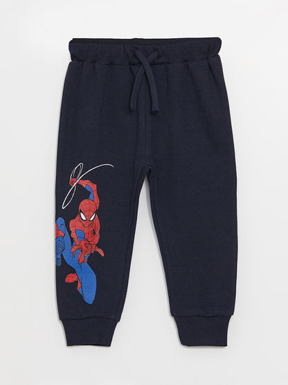 Elastic Waist Spiderman Printed Baby Boy Tracksuit Bottom