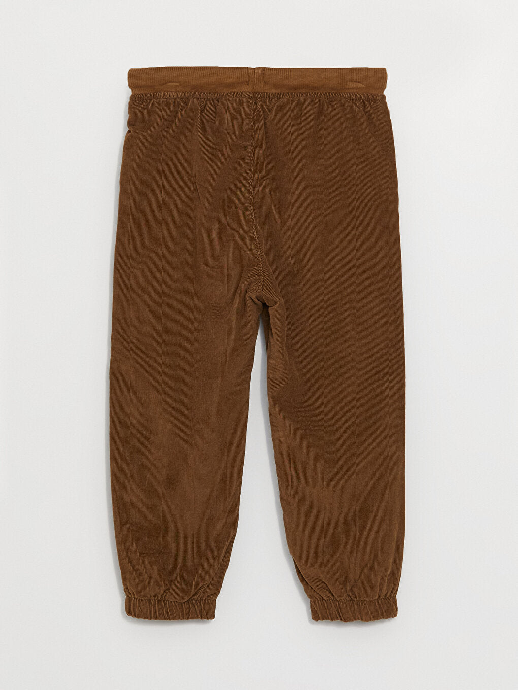 Basic Velvet Baby Boy Trousers with Elastic Waist